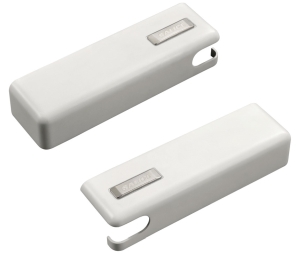 Hafele 372.96.021 Wind Covers, Salice, Model SRXA78AISNXXF, Plastic/Steel, White/Nickel-Plated, Per Set