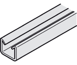Hafele 401.65.526 Glass Gasket, Hawa Clipo 26 GR & Regal A 25 GR 40/22 Forslide, 8' 2 7/16" Length, Plastic, Gray