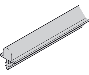 Hafele 402.23.603 Bottom Running Track, Häfele Slido F-Line15 55A, Single Running, Barbed, Press-Fit, 137-4/5" Length, Aluminum
