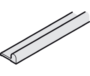 Hafele 402.26.623 Bottom Running Track, for Screw Mounting, 137-4/5" Length, Aluminum, Silver