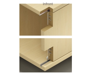 Hafele 402.27.000 Sliding Door Hardware, Häfele Slido F-Line19 20A, for Bottom Running, Wood Sliding Door, for Door Weights up to 44 lbs, Inset Mounting, for 1 Door, Straight Running Gear, Infront, Steel, Per Set