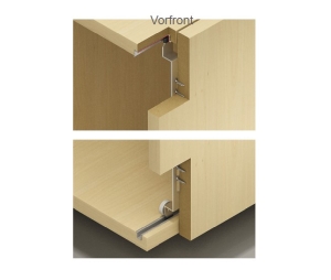 Hafele 402.27.001 Sliding Door Hardware, Häfele Slido F-Line19 20A, for Bottom Running, Wood Sliding Door, for Door Weights up to 44 lbs, Overlay Mounting, for 1 Door, Cranked Running Gear, Vorfront, Steel, Per Set