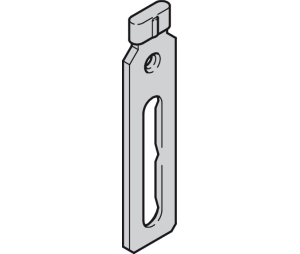 Hafele 402.27.200 Top Guide, with Straight Arm, Infront, Steel, Zinc Plated