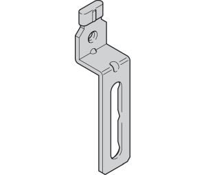 Hafele 402.27.201 Top Guide, with Cranked Arm 5/8", Vorfront, Steel, Zinc Plated