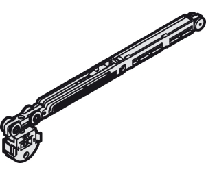 Hafele 402.30.124 Running Gear, with Soft and Self Closing Mechanism, Slido Classic 40 IFC, for Häfele Slido Classic IF/MF, Plastic/Zinc Alloy, Gray/Silver