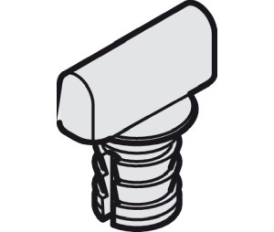 Hafele 402.30.220 Guide, F-Line21 Lower Guide, For Häfele Slido Classic IF, For Press Fitting, Plastic, Gray