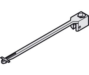 Hafele 402.30.321 Door Stopper, for Soft Closing Mechanism, for Slido Classic IF & VF C, Mounts in Upper Running Track, Zinc Alloy, Black