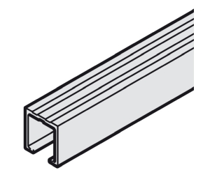 Hafele 402.30.643 Single Top Running Track, For Slido F-Line21, For Screw Fixing, 11' 5 13/16" Length, Aluminum, Silver