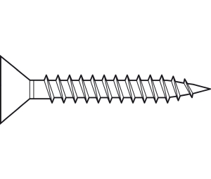 Hafele 402.33.010 Flathead Screw, Slido Classic, For Screw Mounted Top Running Tracks, 3/32" Thread, 15/32" Length, Steel, Zinc Plated, Box of 100 Pieces