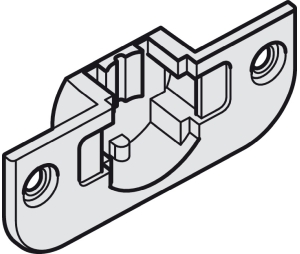 Hafele 402.33.105 Housing, Slido Classic 12 IF C, For Screw Mounting to Door, Plastic, Gray