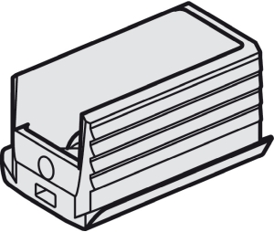Hafele 402.33.403 Service Port, Slido Classic 20 IF C, For Upper Running Track, Plastic, Gray