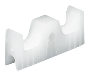 Hafele 402.50.002 Glide, For Press Fitting into Groove, 22 lbs Weight Capacity, Plastic, Natural