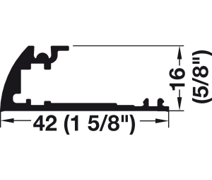Hafele 403.21.902 Front Guide Track, for Hawa Libra, 8' 2 7/16" Length, Aluminum, Silver
