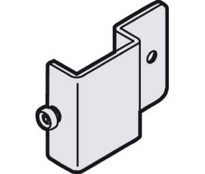 Hafele 403.23.900 Additional Guide, Hawa Libra 20 H, For Counterweight Taller than (19 11/16") 500 mm, 2' 1 19/32" Length, Steel, Zinc Plated