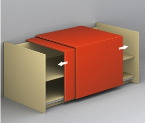Hafele 403.31.000 Sliding Door Hardware, Hawa Combino L 40, 88 lbs Weight Capacity, 1 Number of Doors, 59 1/16" max. Door Width, Plastic, 1 Set