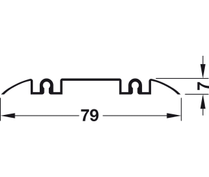 Hafele 403.36.142 Double Bottom Running Track, Häfele Slido R-Aluflex 80A, 6' 6 3/4" Length, 176 lbs Weight Capacity, Aluminum, Bronze