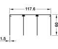 Hafele 403.36.815 Triple Top Guide Track, Häfele Slido R-Aluflex 80A, 19' 8-1/4" Length, Black 