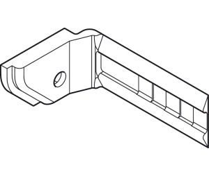 Hafele 403.50.945 Center Door Stopper, for Mounting into the Top Guide Track, For Slido R-Aluflex 80A, 2' 1 19/32" Length, Plastic, Gray