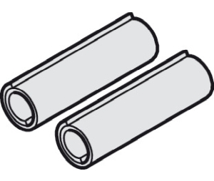 Hafele 403.50.965 Roller Pin, for Connecting the Guide/Running Tracks, for Slido Silent Aluflex 80A, 2' 1 19/32" Length, Steel, Blank, 1 Set
