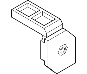 Hafele 403.50.997 Release Bracket, For Soft and Self Closing Mechanism, 2' 1 19/32" Length, Plastic, Gray