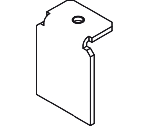 Hafele 403.55.100 End Bracket, for Silent Aluflex, 2 3/8" Height, 176 lbs Weight Capacity, Steel, Bronze