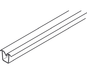 Hafele 403.56.935 Gasket, 3/16" - 1/4" Panel Thickness, 11' 5 25/32" Length, Plastic, Transparent