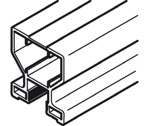 Hafele 403.63.102 Frame Profile, Vertical, 6' 10 11/16" Length, 176 lbs Weight Capacity, Aluminum, Bronze