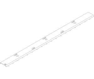 Hafele 403.74.622 Carpet Backer, For Triple Lower Running Track, 78 3/4" Length, Aluminum, Mill