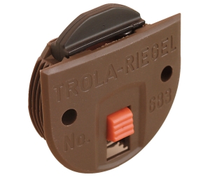 Hafele 404.06.102 Upper Guide, with Spring Loaded Pin, Press-fit, 26 lbs Weight Capacity, Plastic, Brown