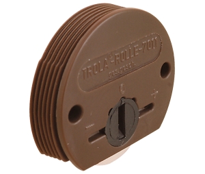 Hafele 404.08.151 Running Roller, with Adjustable Axle, Press-fit, 26 lbs Weight Capacity, Plastic, Brown