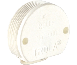 Hafele 404.20.728 Lower Roller, With Steel Spindle and Nylon Roller, 1 3/8" Length, Press-Fit, 22 lbs Weight Capacity, Plastic, White