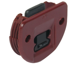 Hafele 404.21.109 Upper Guide, with Lockable Bolt, for Slido Classic VF, Plastic, Brown/Black