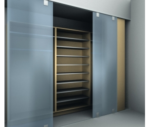 Hafele 404.95.001 Sliding Door Hardware, Hawa Ordena 70/F, For 1 Wood Door, 154 lbs Weight Capacity, Plastic, 1 Set