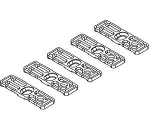 Hafele 404.97.990 Fixing Set, For Guide Track, Plastic, Black, Set of 5 Pieces