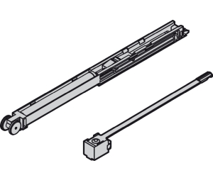 Hafele 405.10.077 Soft Close Mechanism, Hawa Clipo IF, for Doors Less Than 17.6 lbs, Plastic, Gray, 1 Set