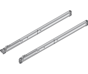 Hafele 405.11.323 Soft and Self Closing Mechanism, Hawa Combino 65 H MF/IF, for 2 or 3 Doors, 2' 1-19/32" Length, Set