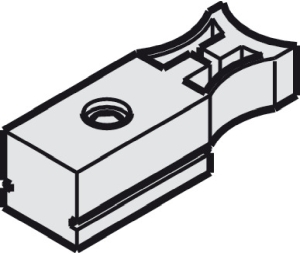 Hafele 405.33.040 Door Stop, Bottom, for 2 or 3 Doors, Plastic