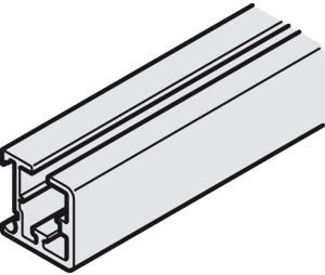 Hafele 405.69.912 Single Running Track, For Clip Fixing, 8' 2 7/16" Length, 55 lbs Weight Capacity, Aluminum, Silver Colored/Anodized