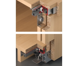 Hafele 405.71.002 Sliding Door Hardware, Hawa Combino 65 H MF Set, Mixfront, for Bottom Running Wooden Doors, for 2 Sliding Doors