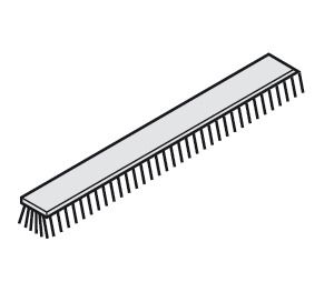 Hafele 405.80.501 Brush Seal, For Clip-On Fascia, Infront, 5 mm x 5 mm, 10000 mm Length, Plastic, Gray, Roll
