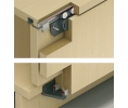 Hafele 405.82.118 Sliding Door Hardware, Hawa Clipo 16 H Mixslide, for 2 Doors, with Thin Cabinet Top Panels, Plastic, 1 Set