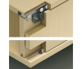 Hafele 405.82.216 Sliding Door Hardware, Hawa Clipo 16 IF, with Thin Cabinet Top Panels, with Narrow Doors, Plastic, 1 Set