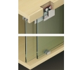 Hafele 405.82.228 Sliding Door Hardware, Hawa Clipo 16 GS IF, For Top Running Mirror Doors, Plastic, Zinc Alloy, 1 Set