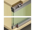 Hafele 405.82.290 Sliding Door Hardware, Hawa Clipo 16 GPK IF, Glass Fixing Profile is not Required on the Bottom of the Door, Plastic, 1 Set