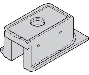 Hafele 405.83.181 Service Port, Hawa Clipo, for Upper Track with Screw Mounting, Plastic, Gray, Box of 2 Pieces