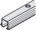 Hafele 405.87.083 Single Top Track, Hawa Clipo, Pre-drilled for Screw-Mounting, 11' 5 3/16" Length, Aluminum, Blank