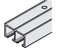 Hafele 405.90.963 Sliding Door Hardware, Top, for Screw Fixing, 11' 5 11/16" Length, Aluminum, Silver Colored/Anodized