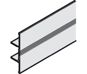 Hafele 406.34.942 Clip-on Fascia, For Hawa Combino 20/35 H IF, 8' 2 7/16" Length, Aluminum, Anodized