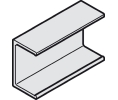 Hafele 406.35.900 Clip-on Adapter for Wood Fascia, For Screw Fixing to Panel and Clip Fixing to Running Track, Aluminum, Blank