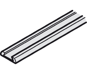 Hafele 406.41.888 Base Profile, For Brush Seal for Sliding Doors, Aluminum, Bright